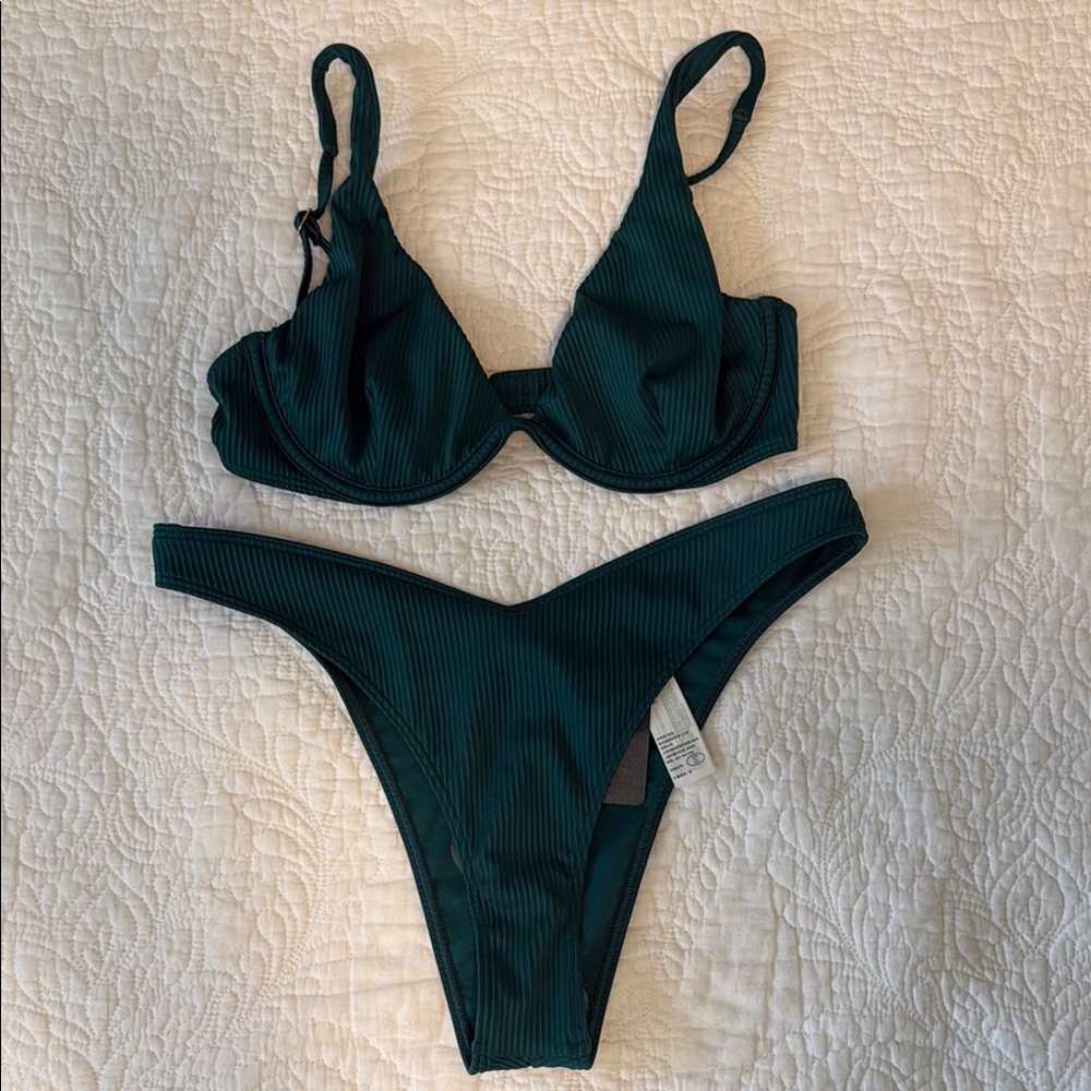Hollister Green Bikini Set